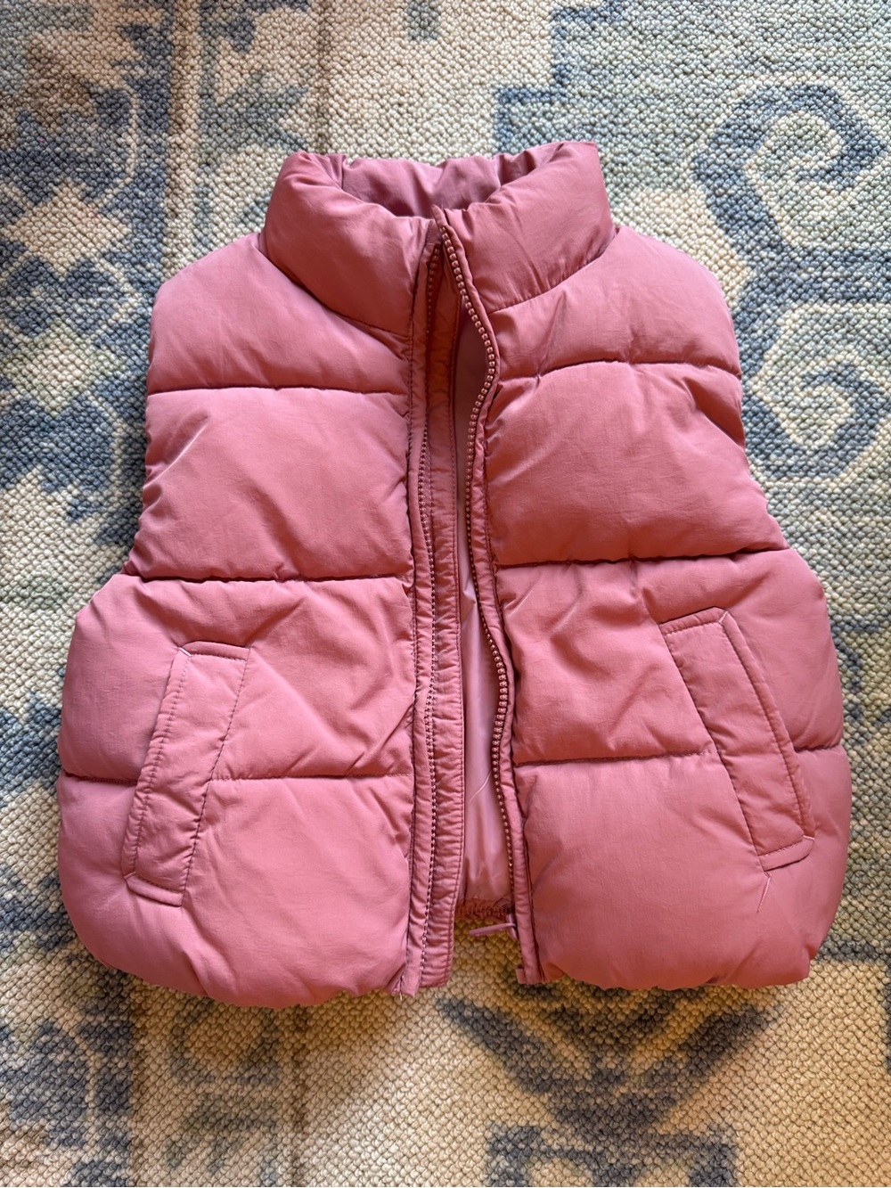 Zara Pink Quilted Puffer Vest
